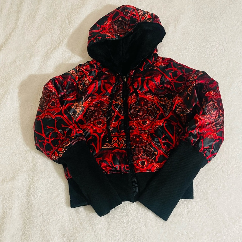 Apple Bottoms Red Multidesign Coat SIZE S OR XS ❤️🖤❤️🖤❤️🖤